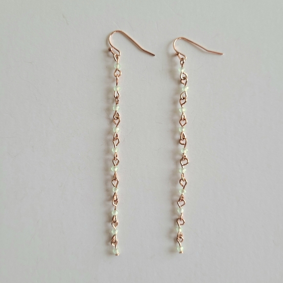 Rose Gold Glass Bead Earrings Set - Picture 4 of 7